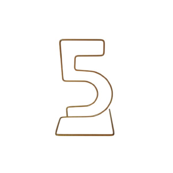 Numero 5 Dourado P 